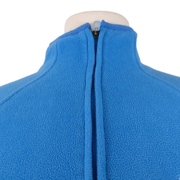 Adidas Jacket Pullover Women’s Size Small Fleece Quarter Zip Blue - Picture 3 of 11